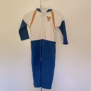 Hooded zip up fleece onesie jumper pajamas size 4t